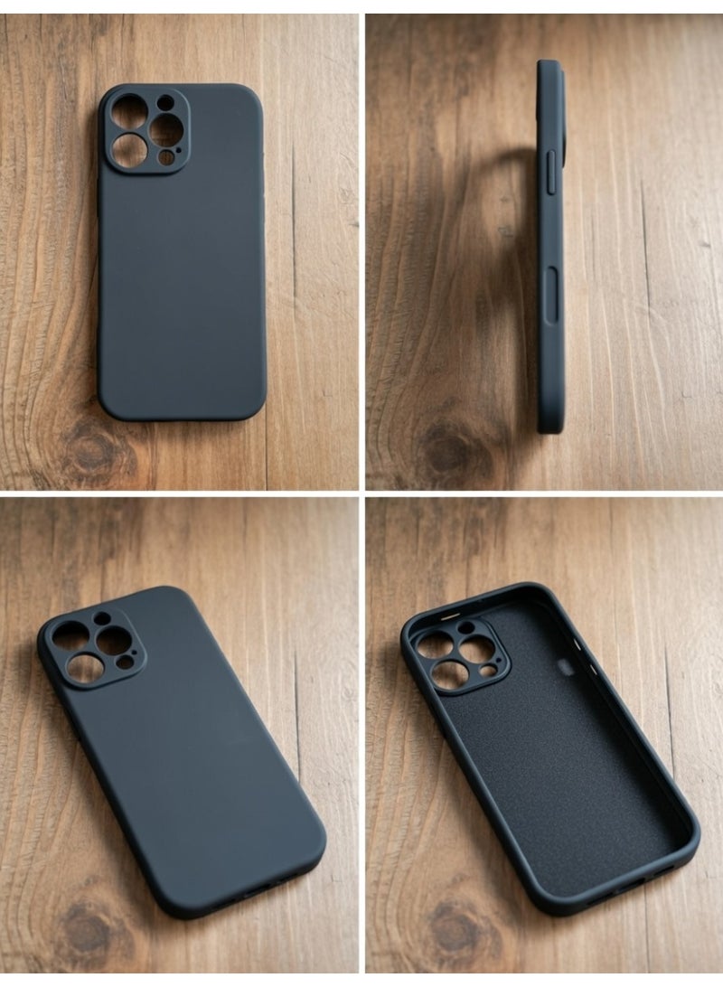 جراب iPhone 16 Pro Max، قبضة محسّنة، متين ومرن، مقاوم للصدمات، غطاء حماية متين من مادة TPU - أسود - Image 3